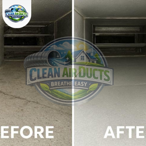AC Cleaning before and after — real Clean Air Ducts job photo