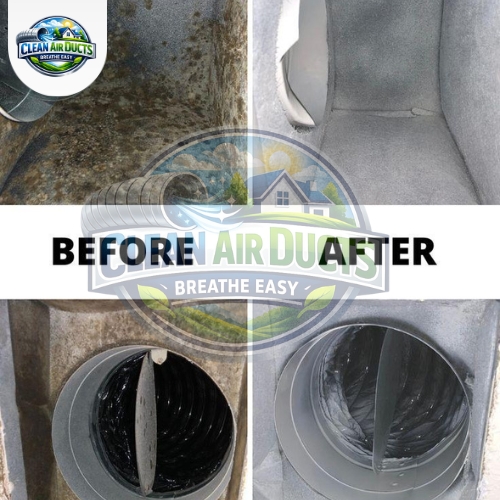 Brushing Cleaning before and after — real Clean Air Ducts job photo