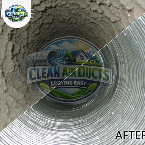 Duct Cleaning before and after — real Clean Air Ducts job photo