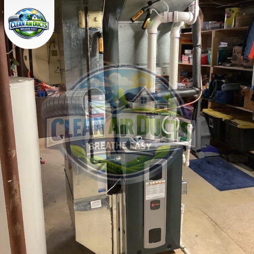 Furnace Cleaning before and after — real Clean Air Ducts job photo