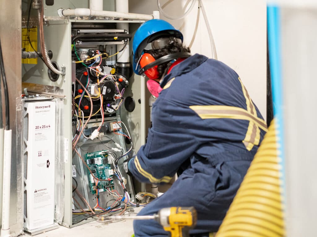 Professional furnace cleaning service